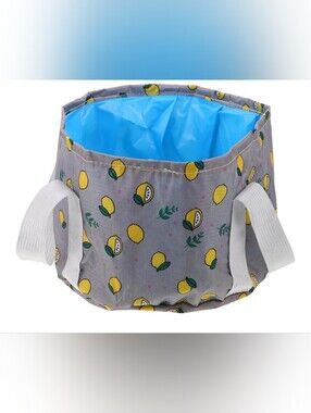 Portable Foot Pedicure Soaking Bucket: Waterproof Collapsible Oxford Bag, Grey